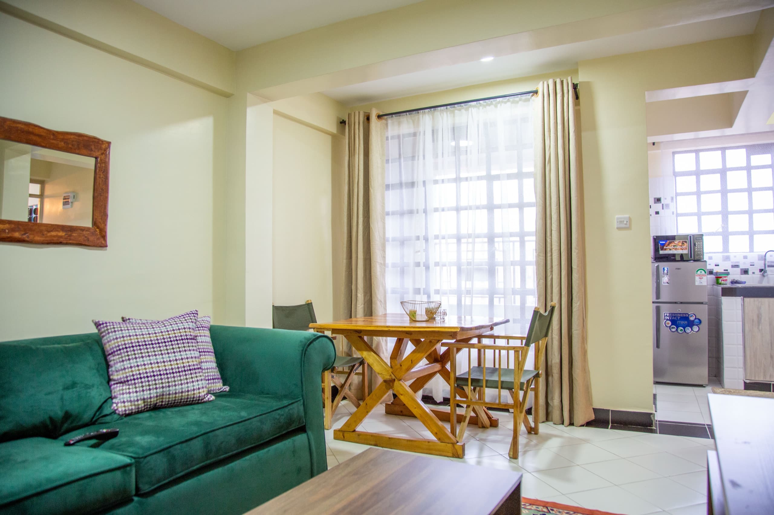 Furnished living room in a completed Milans by KCiti home